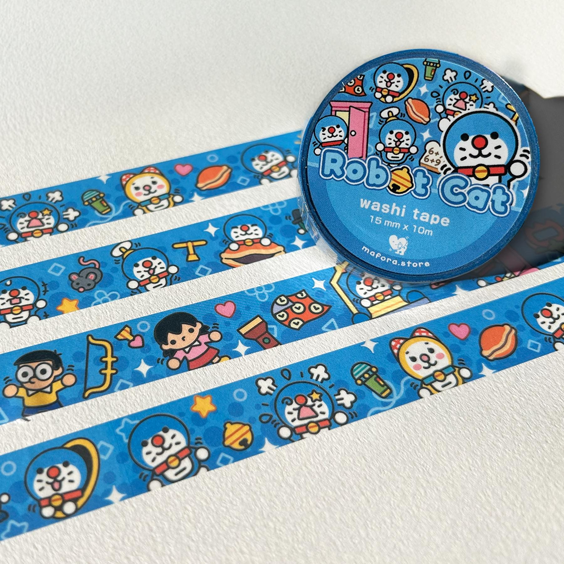 Robot Cat | Washi Tape (15mm x 10m)