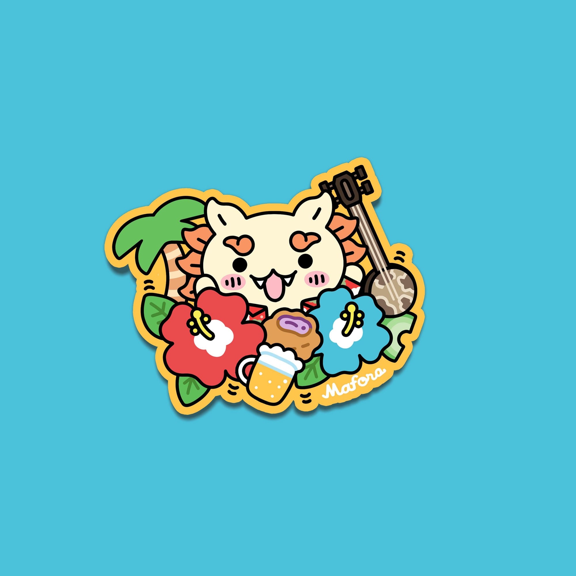 Tropical Shisa! | Vinyl Sticker