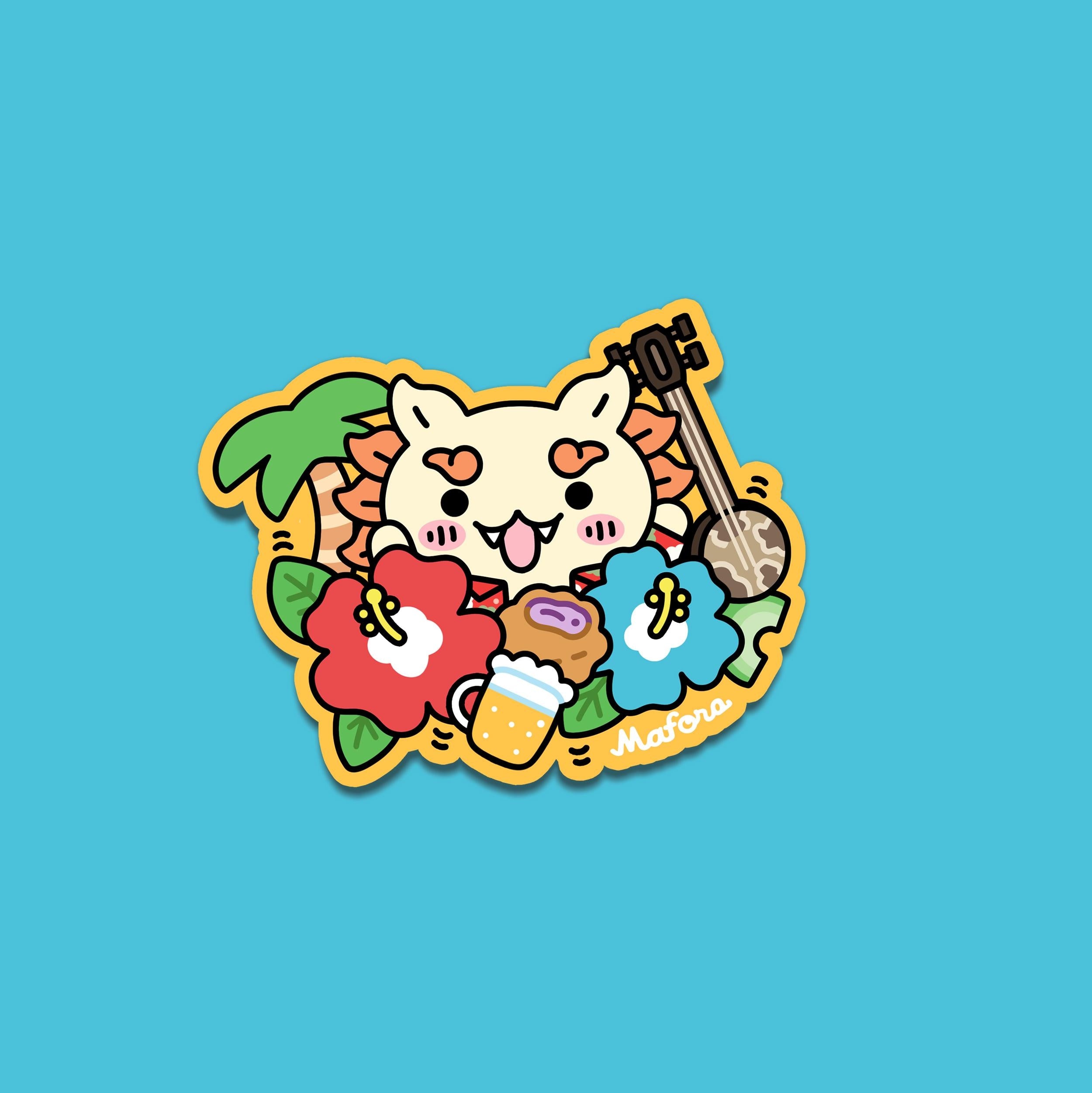 Tropical Shisa! | Vinyl Sticker