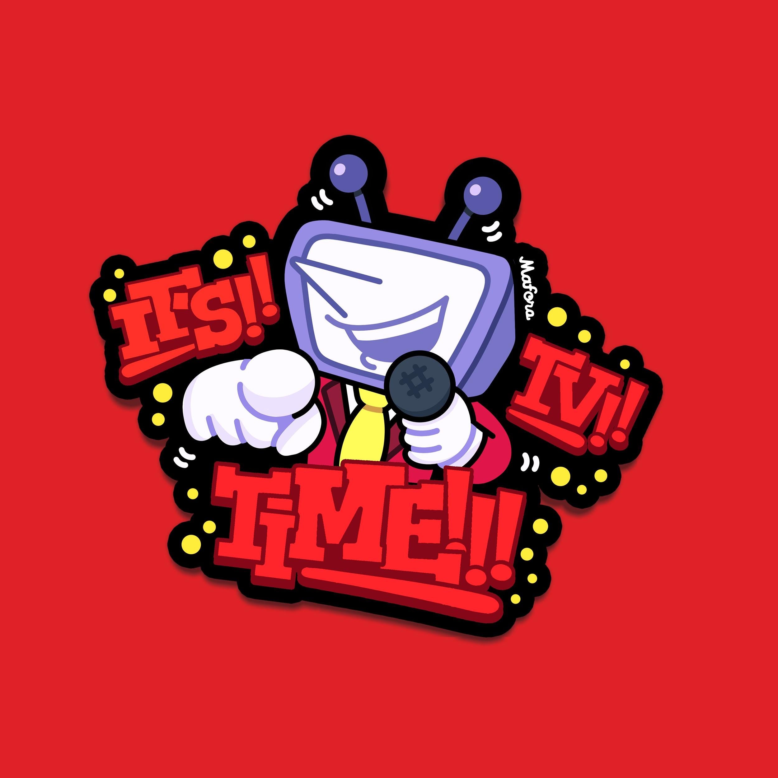 IT'S TV TIME! | Vinyl Sticker