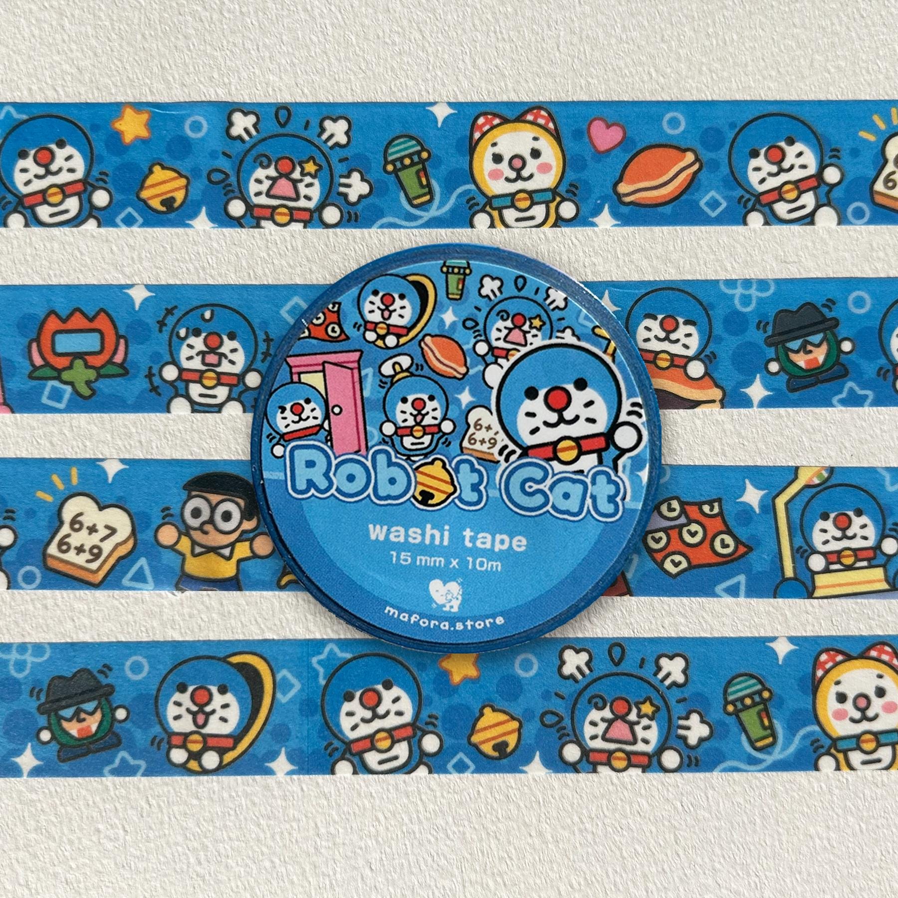 Robot Cat | Washi Tape (15mm x 10m)