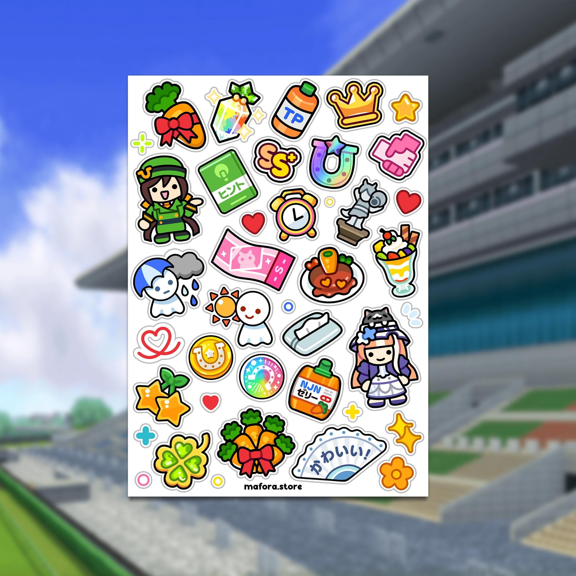 Horse Girl Racing! | Premium Deco Sticker Sheet