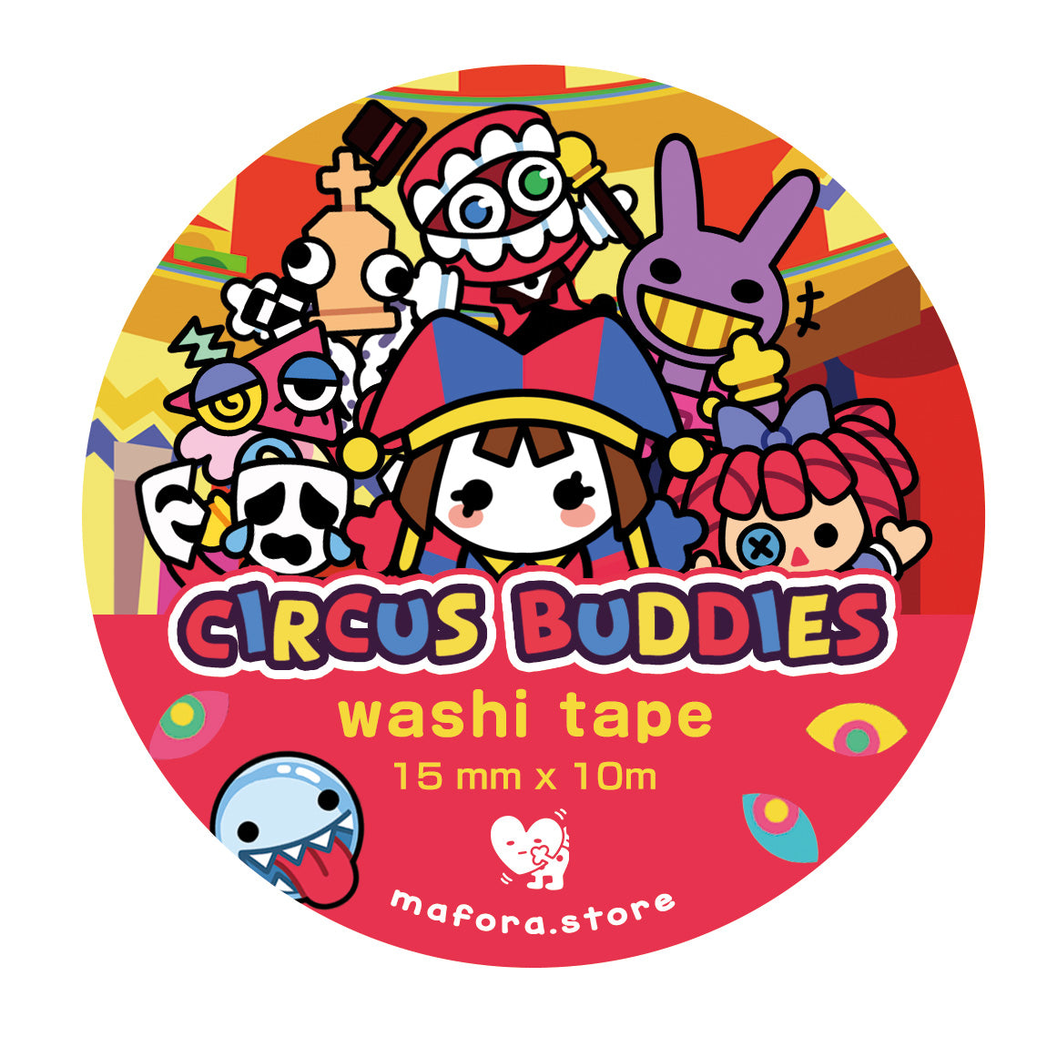 Circus Buddies! | Washi Tape (15mm x 10m)