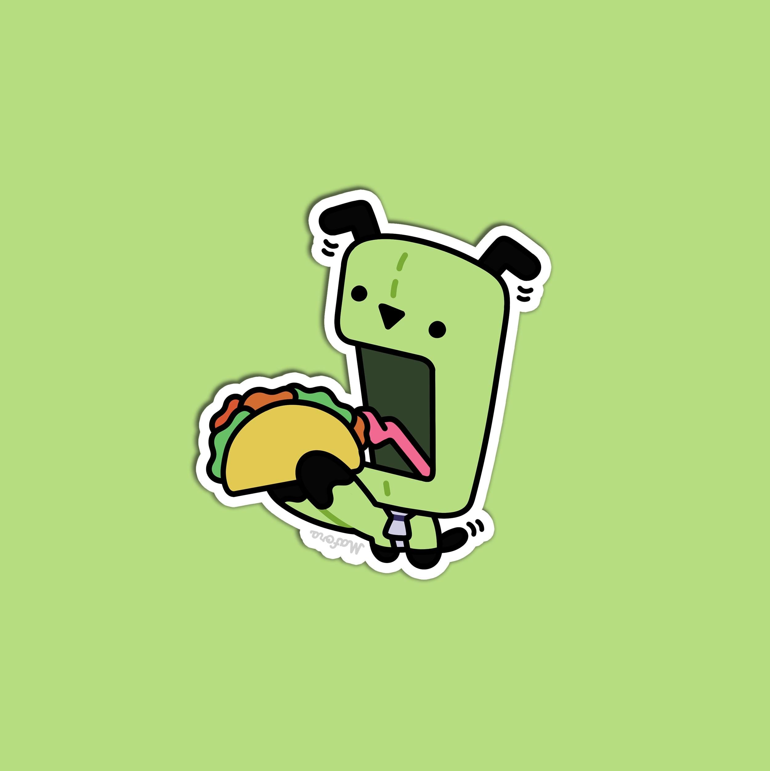 Green Dog Taco! | Vinyl Sticker