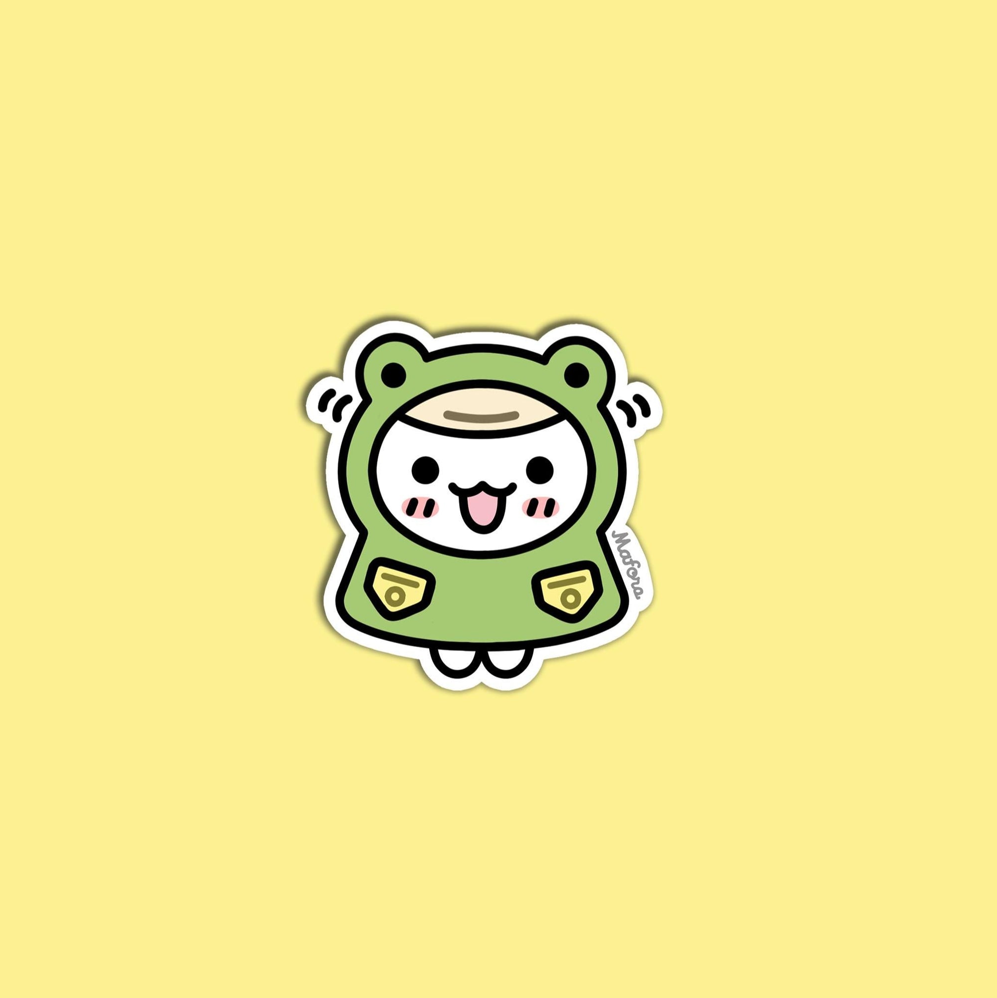 Frog Raincoat Hamster | Vinyl Sticker