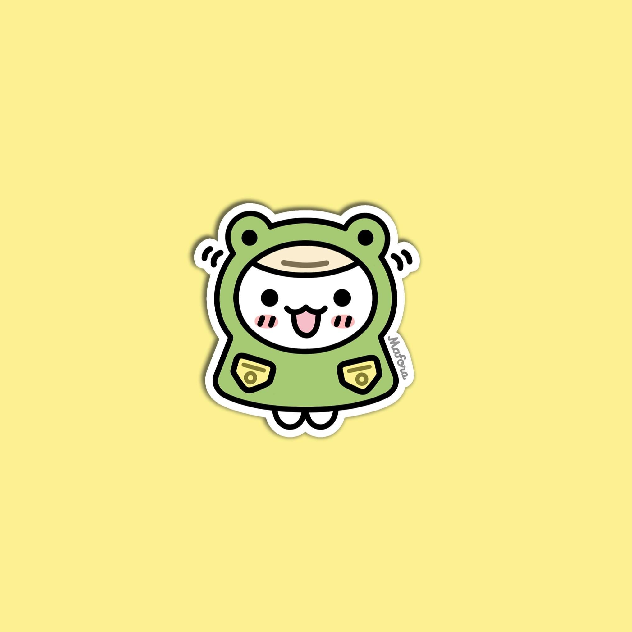 Frog Raincoat Hamster | Vinyl Sticker